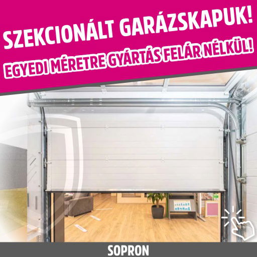 Sopron! Szekcionált kapu motorral