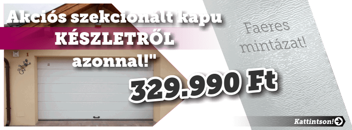 Szekcionált garázskapu akciók