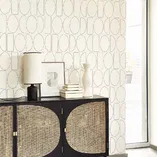 Légèreté - Beige / noir fusain tapéta - 1