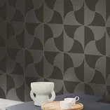 Virevolte - Noir reglisse tapéta - 1