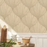 Semiramis - Beige raphia tapéta - 1