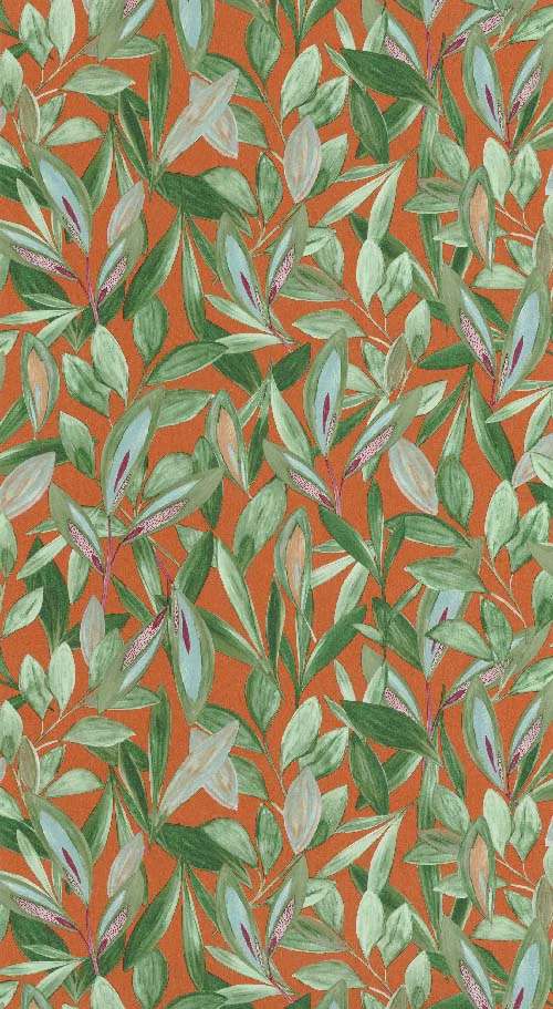 Hojas - Vert, orange tapéta