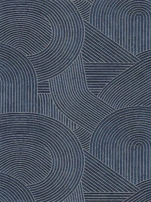 Jardin des Pierres - Bleu encre tapéta