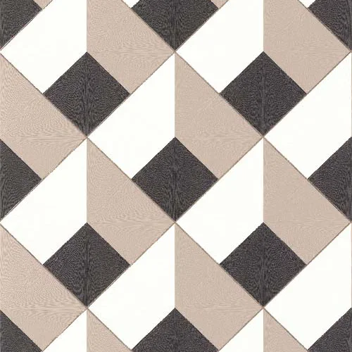 Losange - Beige/noir tapéta