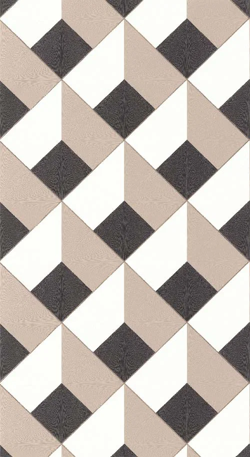 Losange - Beige/noir tapéta