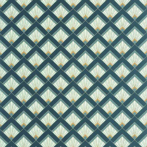 Effervescence - Bleu canard dore tapéta