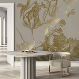 Grey flowers panel - 1