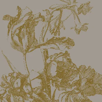 Grey flowers panel