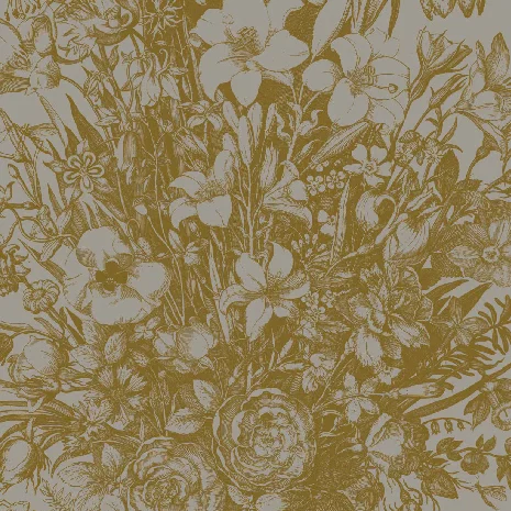 Grey flowers panel