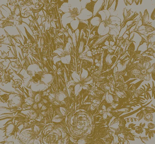 Grey flowers panel