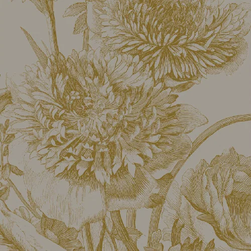 Grey flowers panel