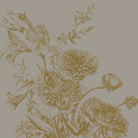Grey flowers panel