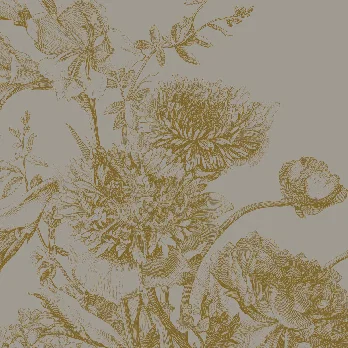 Grey flowers panel