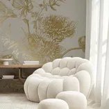 Grey flowers panel - 1