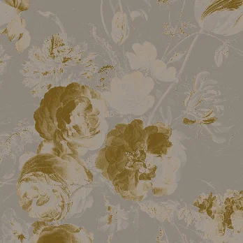 Grey golden age flowers panel