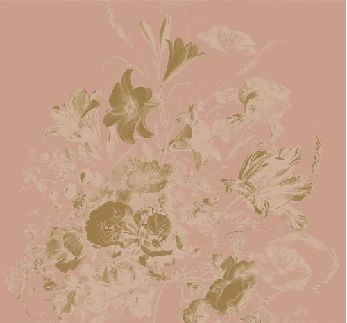 Nude golden age flowers panel