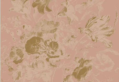 Nude golden age flowers panel