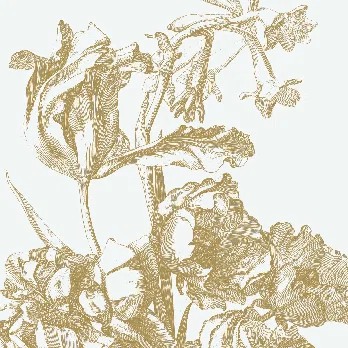 Off-white flowers panel