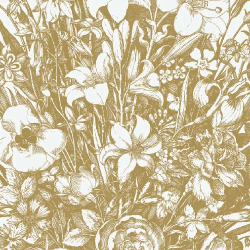 Off-white flowers panel