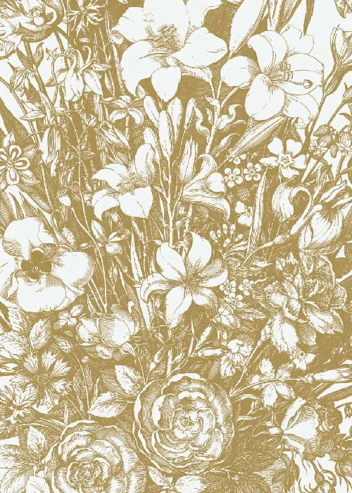 Off-white flowers panel
