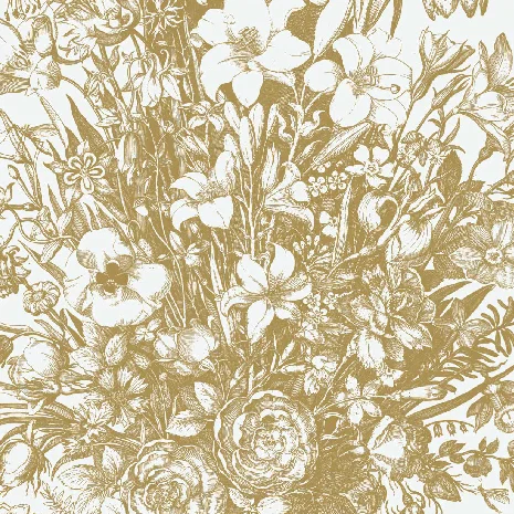 Off-white flowers panel