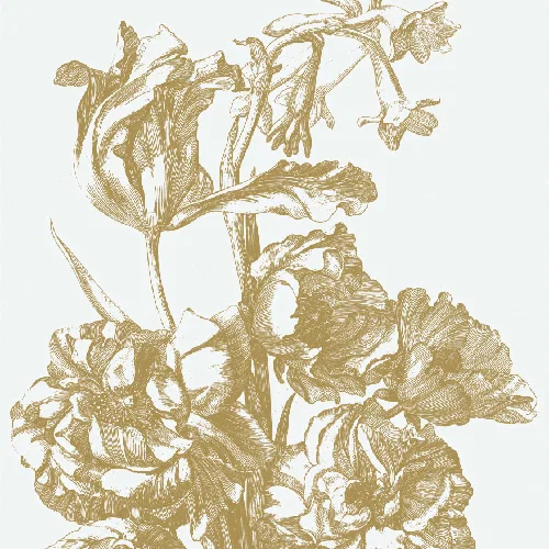 Off-white flowers panel