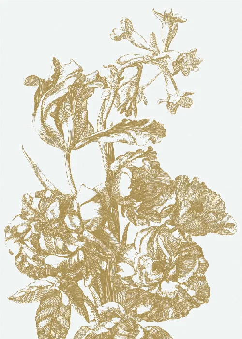 Off-white flowers panel
